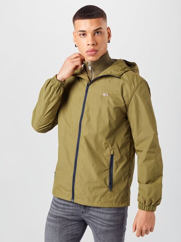 Veste mi-saison Tommy Jeans en vert : devant