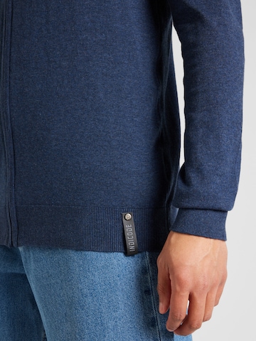 INDICODE JEANS Knit Cardigan 'Chancellor' in Blue