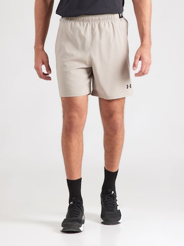 UNDER ARMOUR - Regular Calças de desporto em cinzento: frente