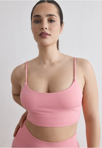 Aim'n Bustier Sport-BH in Pink: Vorderseite