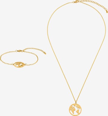 Heideman Jewelry Set 'Weltkarte' in Gold: front