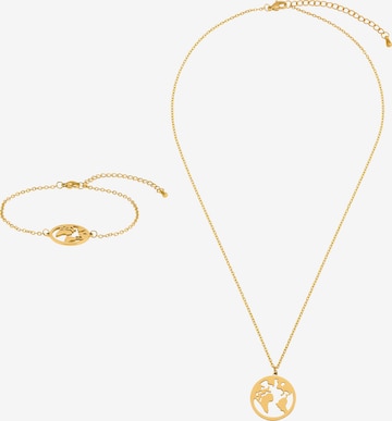 Heideman Jewelry Set 'Weltkarte' in Gold: front