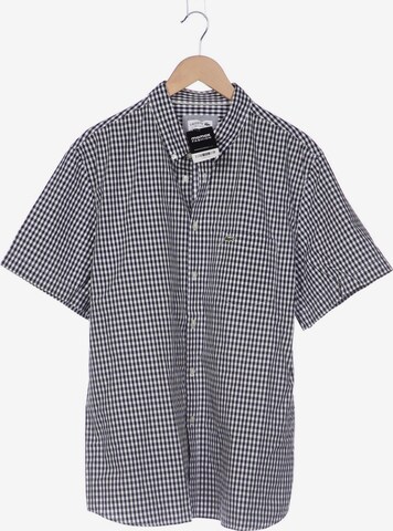 LACOSTE Button Up Shirt in XXL in Blue: front