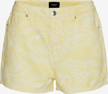 Coupe slim Pantalon 'NINETEEEN' VERO MODA en jaune : devant