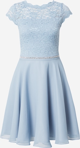Robe de cocktail SWING en bleu : devant