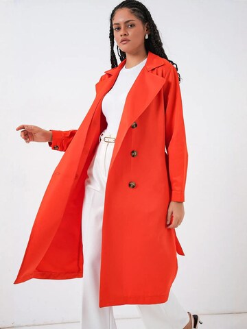 Bigdart - Sobretudo meia-estação em laranja