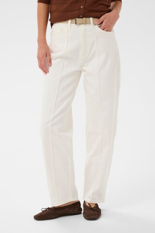 SOAKED IN LUXURY Loosefit Jeans 'SLRina' i beige: forside