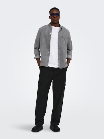 Only & Sons - Ajuste regular Camisa 'ONSOrson' en gris