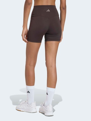 brūns ADIDAS PERFORMANCE Šaurs Sporta bikses 'All Me'