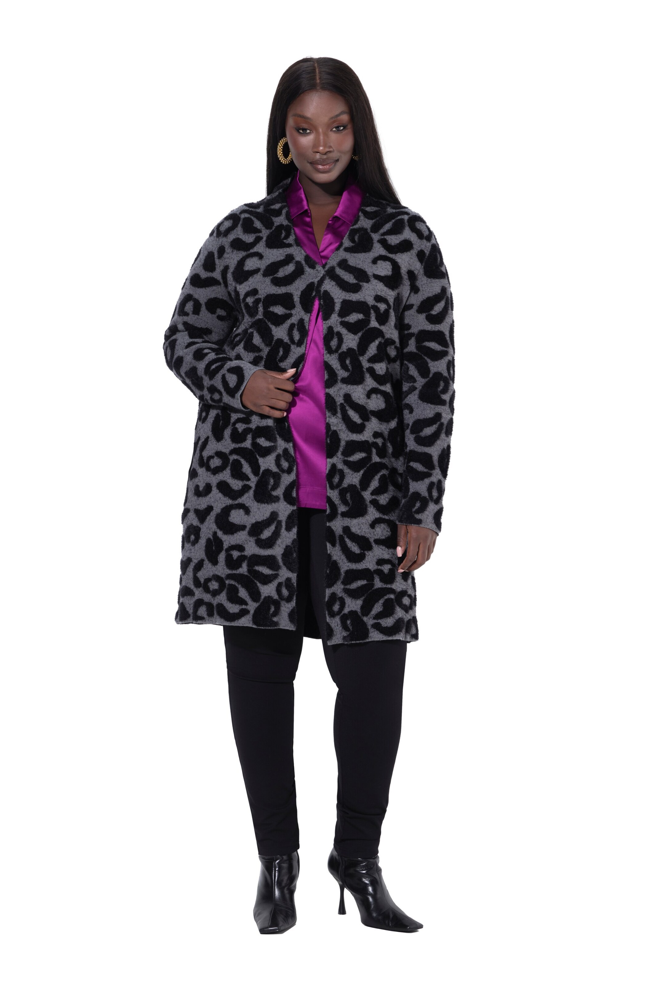 Ulla Popken Knit cardigan in Black