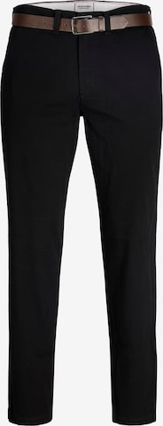 JACK & JONES Chino trousers in Black: front