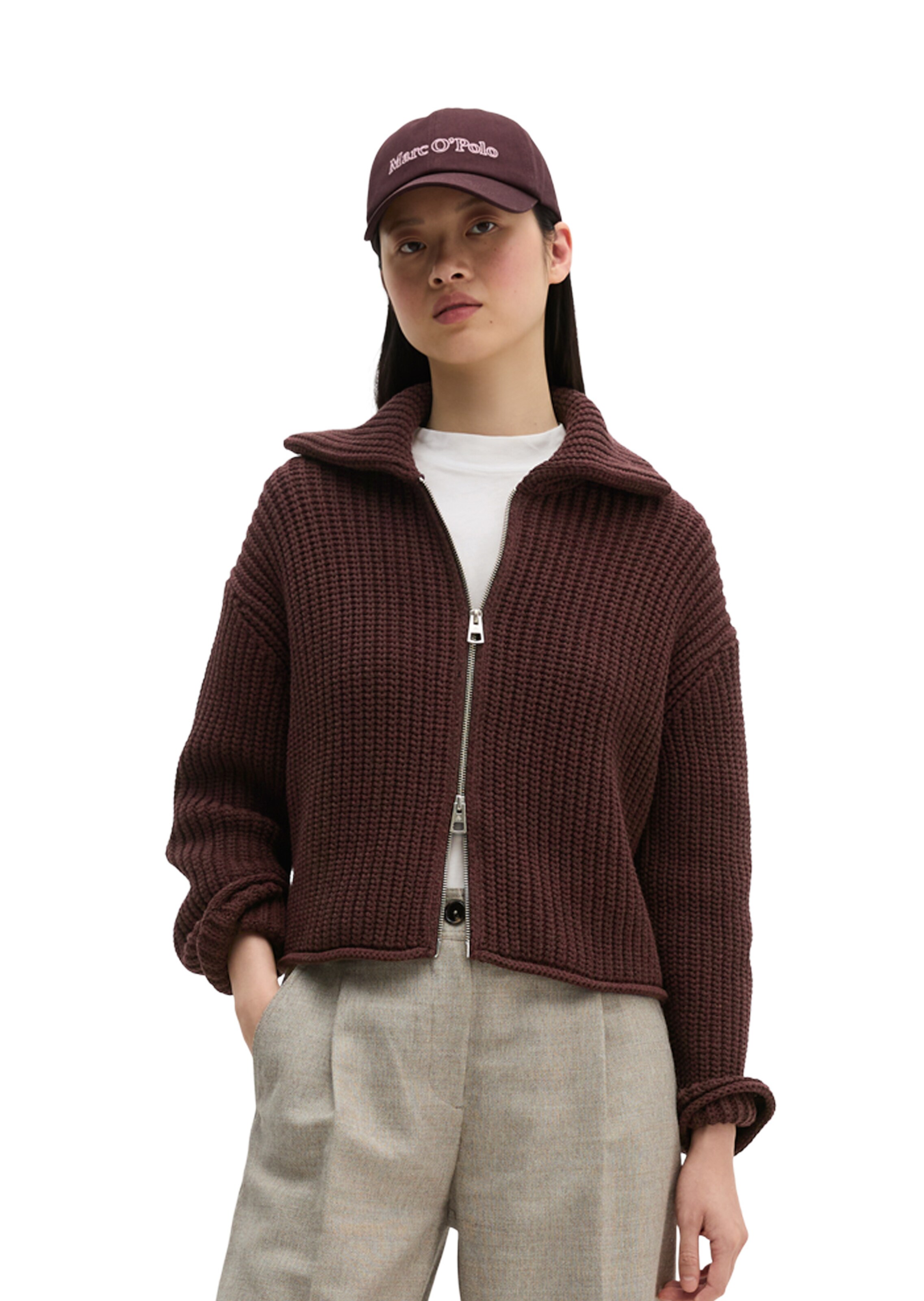 Marc O'Polo Strickjacke in Rot: Vorderseite