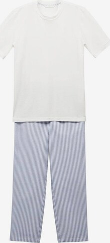 MANGO MAN Long Pajamas 'Brava' in Blue: front