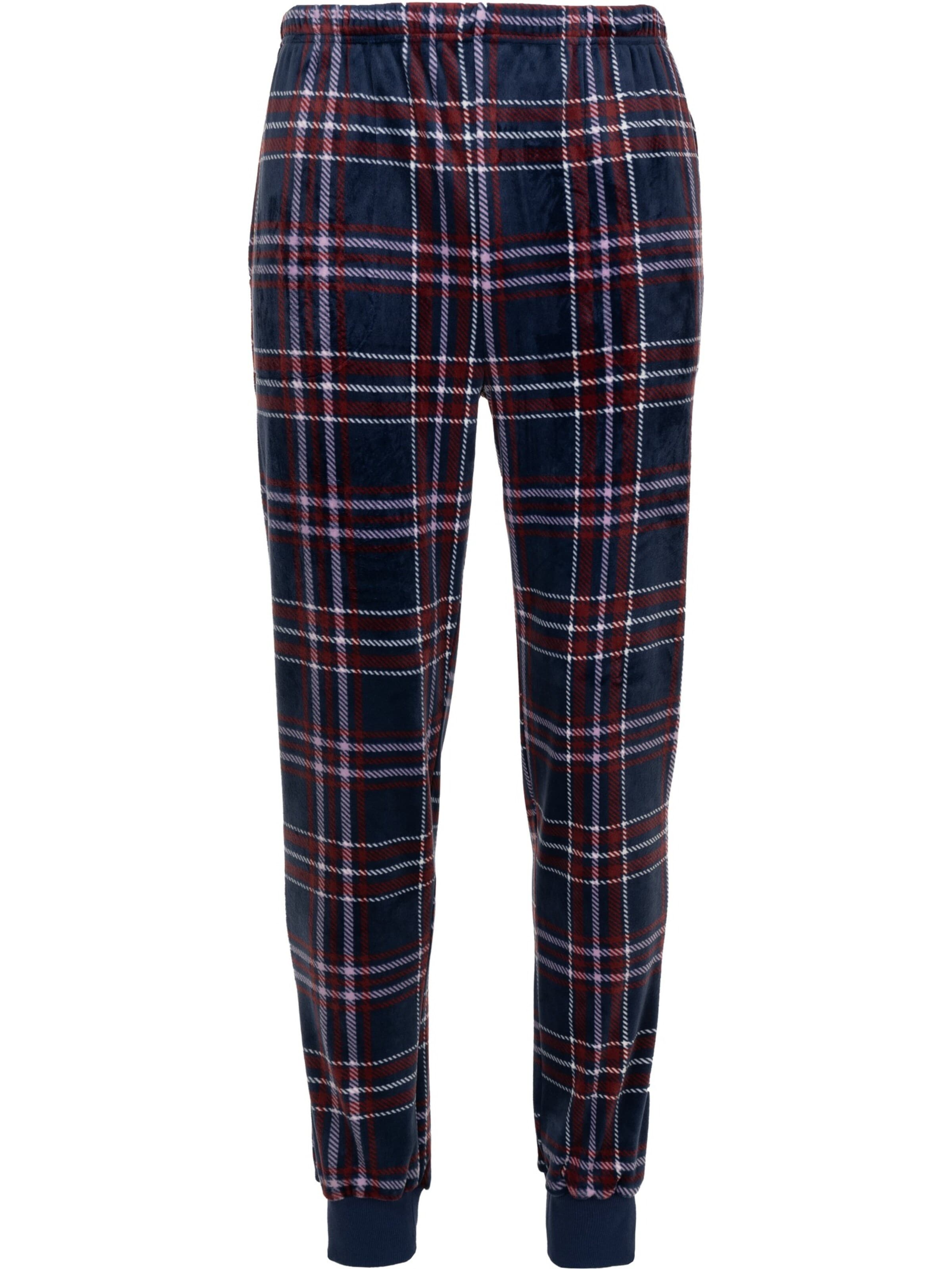 Pastunette Pyjama lang 'Northern Checks' in Blauw