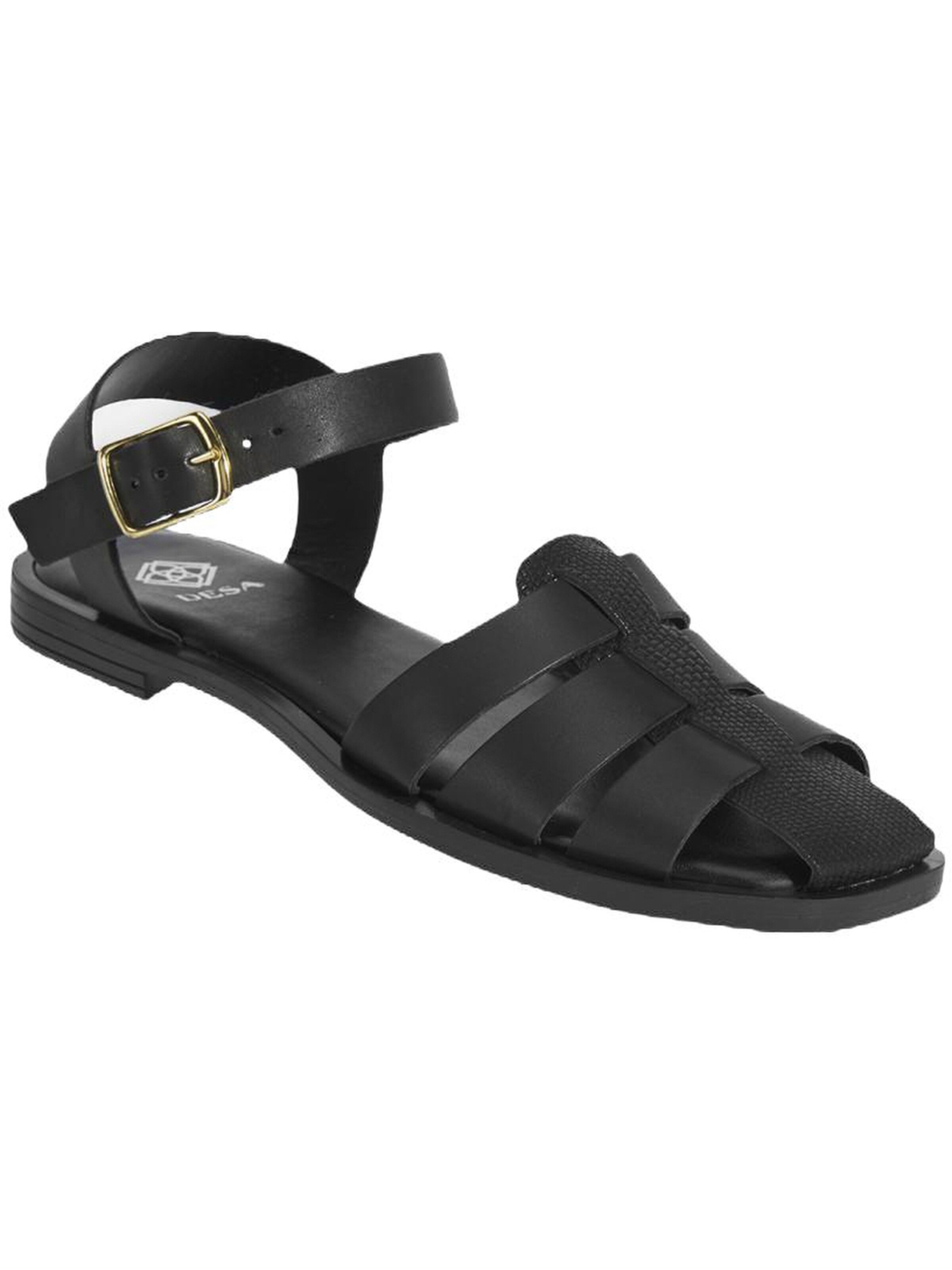 Desa Sandale‌‌ in Schwarz: Vorderseite