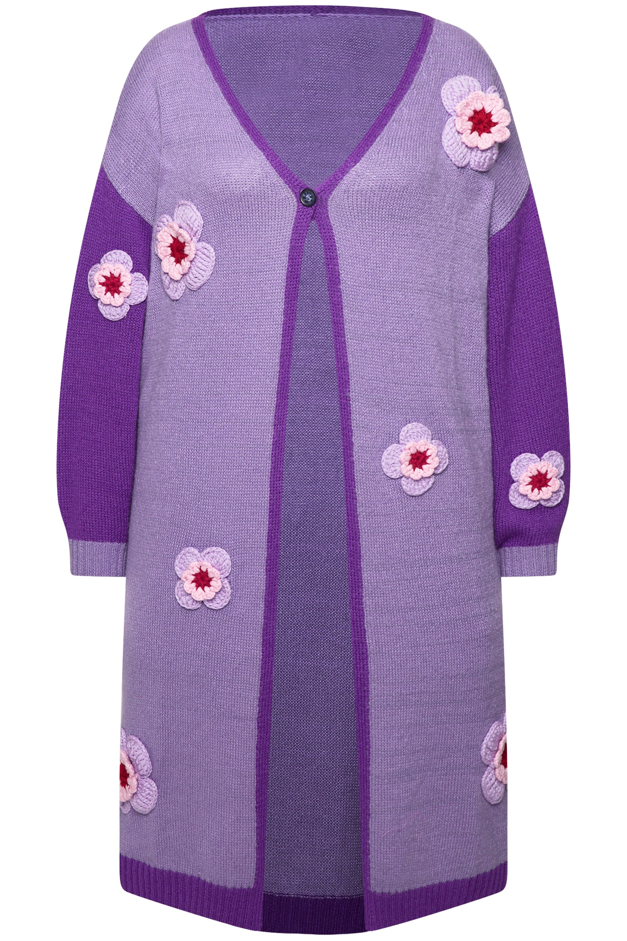 MIAMODA Strickjacke in Lila: Vorderseite