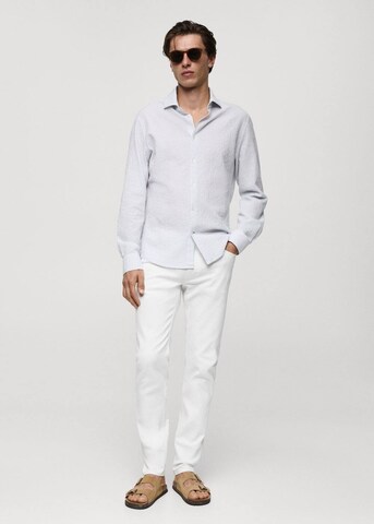 Coupe slim Jean 'Jan' MANGO MAN en blanc
