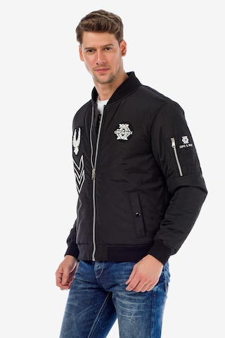 CIPO & BAXX Between-Season Jacket in Black: front