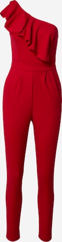 WAL G. Jumpsuit 'KELLY' in Rood: voorkant