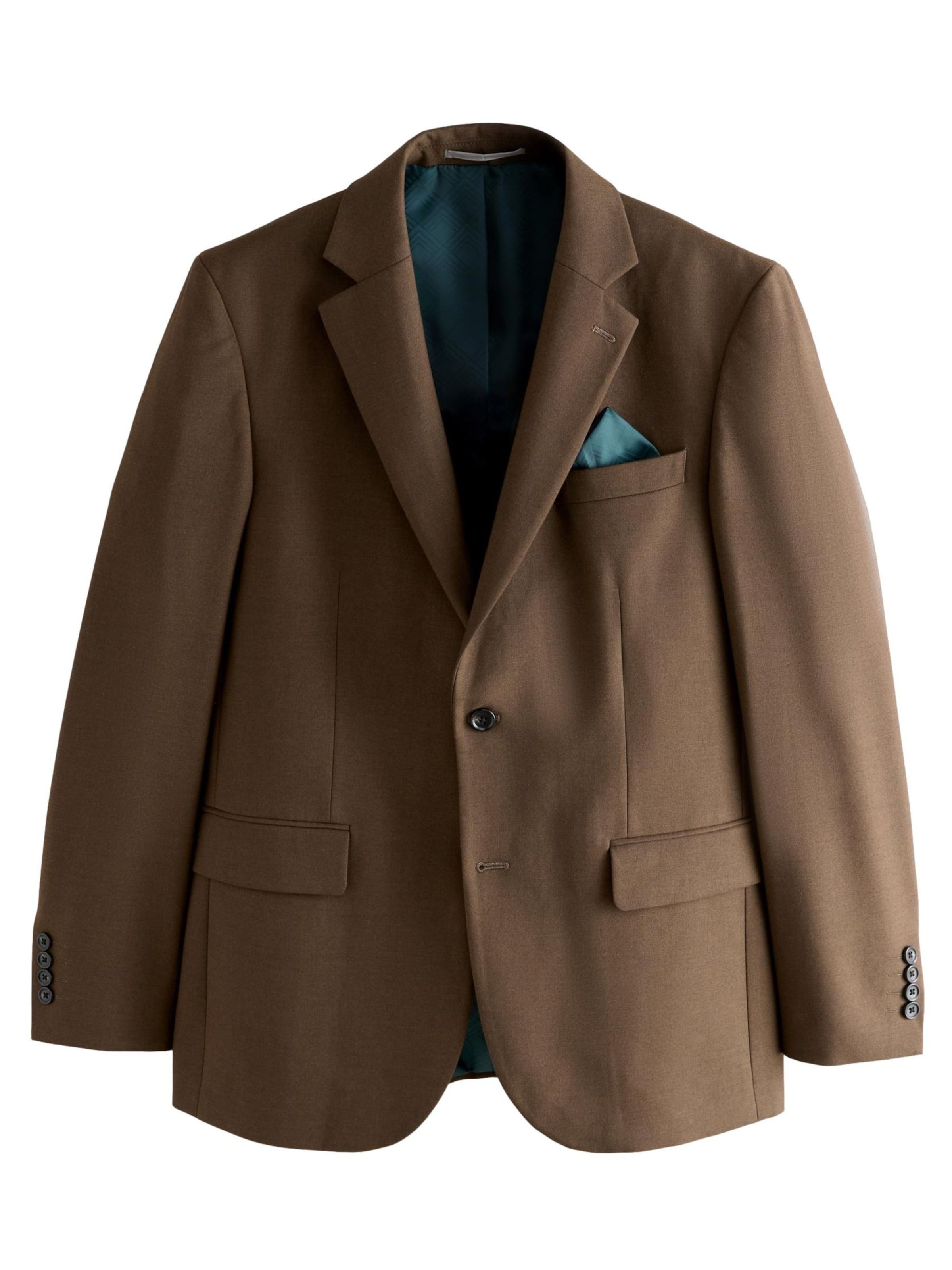 Coupe slim Veste de costume Next en marron : devant