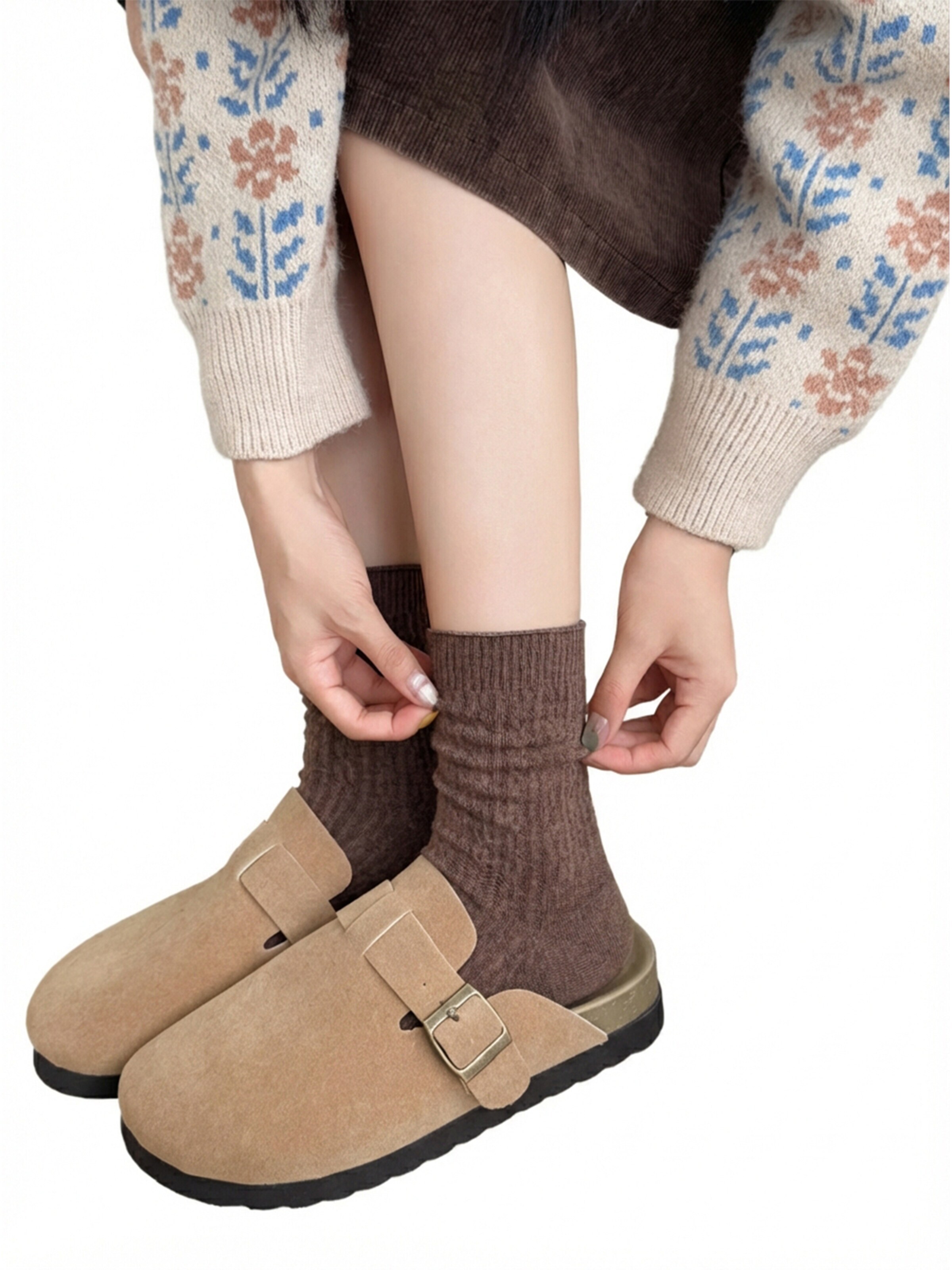 Millo Socks 'Cosy Twist Mix' in White