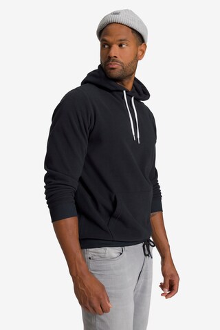 STHUGE Zip-Up Hoodie in Black: front