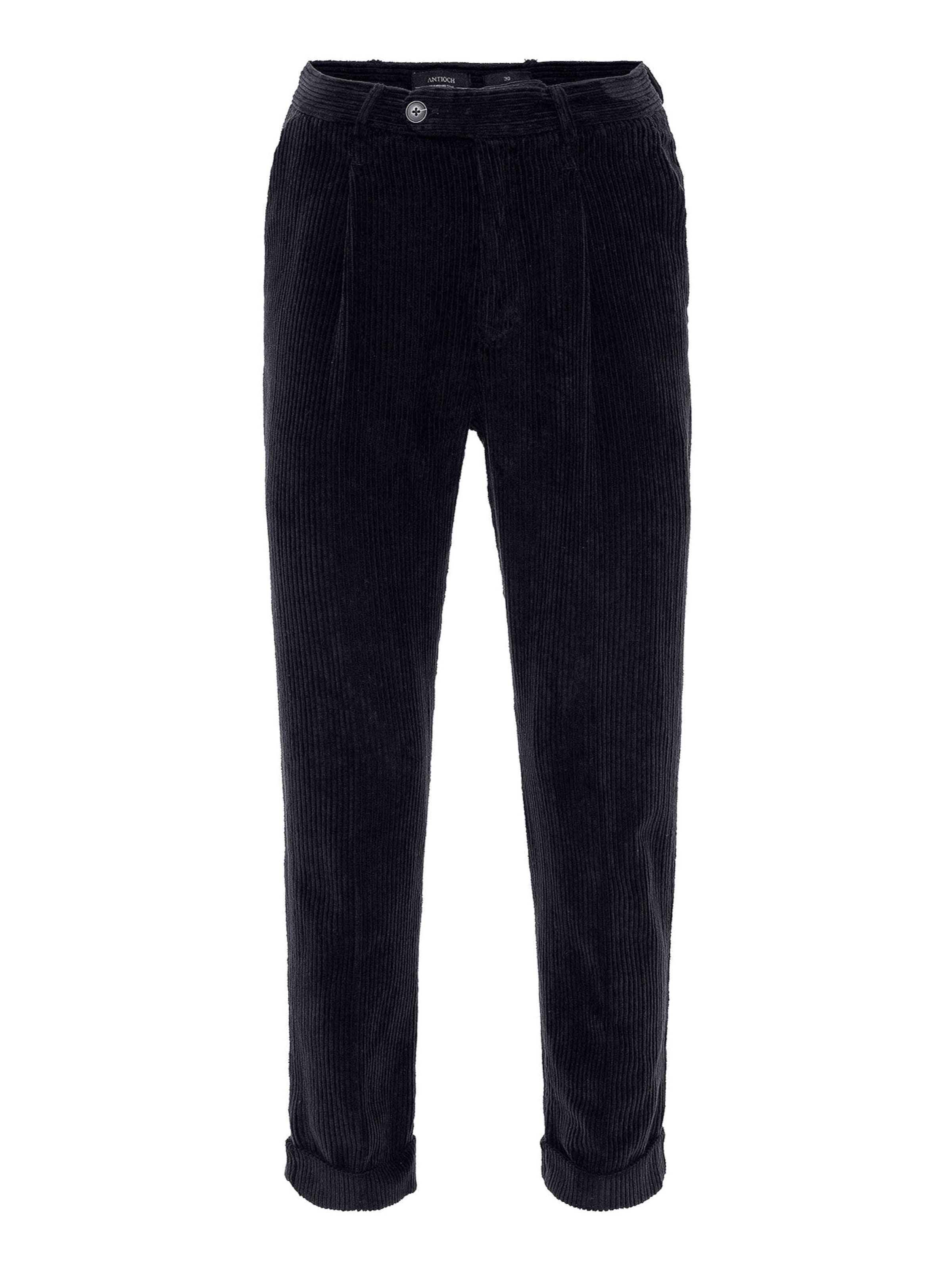 Antioch Loose fit Pleat-front trousers in Black: front