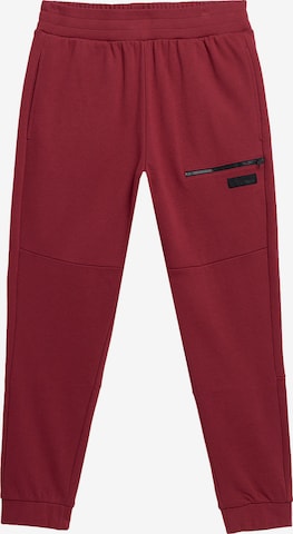 4F - Tapered Calças de desporto 'CAS M139' em vermelho: frente