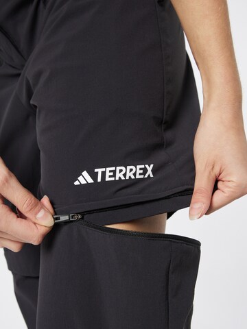 ADIDAS TERREX Tapered Workout Pants 'Utilitas Zip-Off' in Black