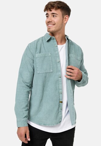 INDICODE JEANS Regular fit Overhemd 'Thyge' in Blauw: voorkant