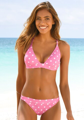 LASCANA Triangel Bikini i pink: forside