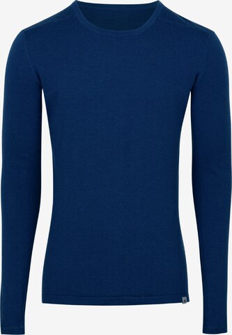 DANISH ENDURANCE Functioneel shirt 'Merino' in Blauw: voorkant