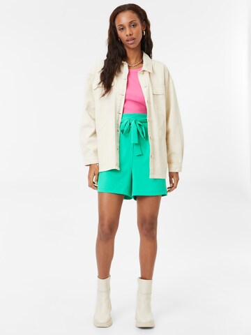 SISTERS POINT Loose fit Pleat-Front Pants 'VAGNA' in Green