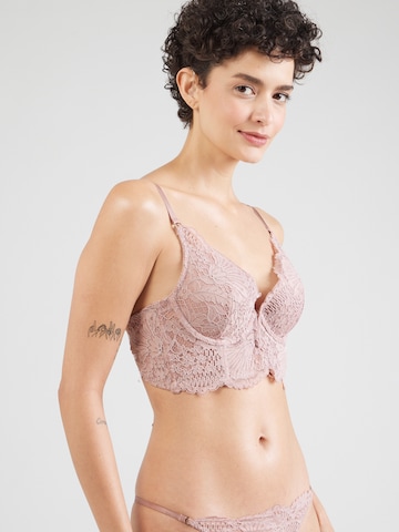 Hunkemöller Korzetová Podprsenka 'ESSIE' – fialová: přední strana