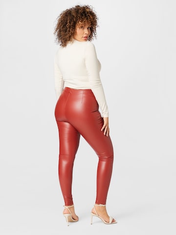 ONLY Carmakoma Skinny Leggings 'Hanna' in Braun