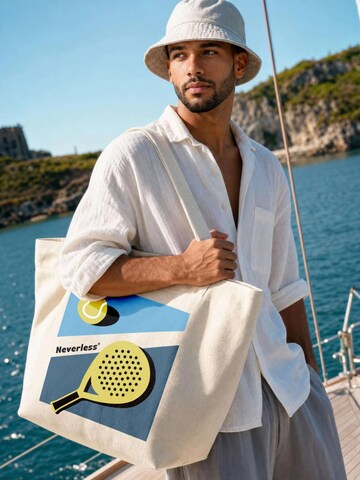 Neverless Beach Bag 'Padel Club' in Beige