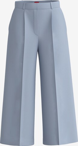 HUGO Red Loose fit Pleated Pants 'Halissa' in Blue: front