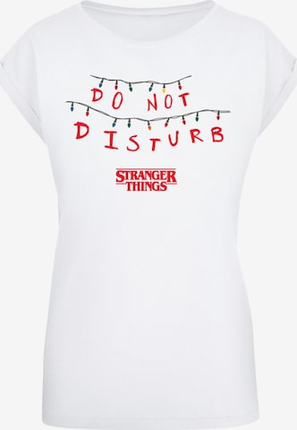 T-shirt 'Stranger Things Do Not Disturb Netflix TV Series' F4NT4STIC en blanc : devant