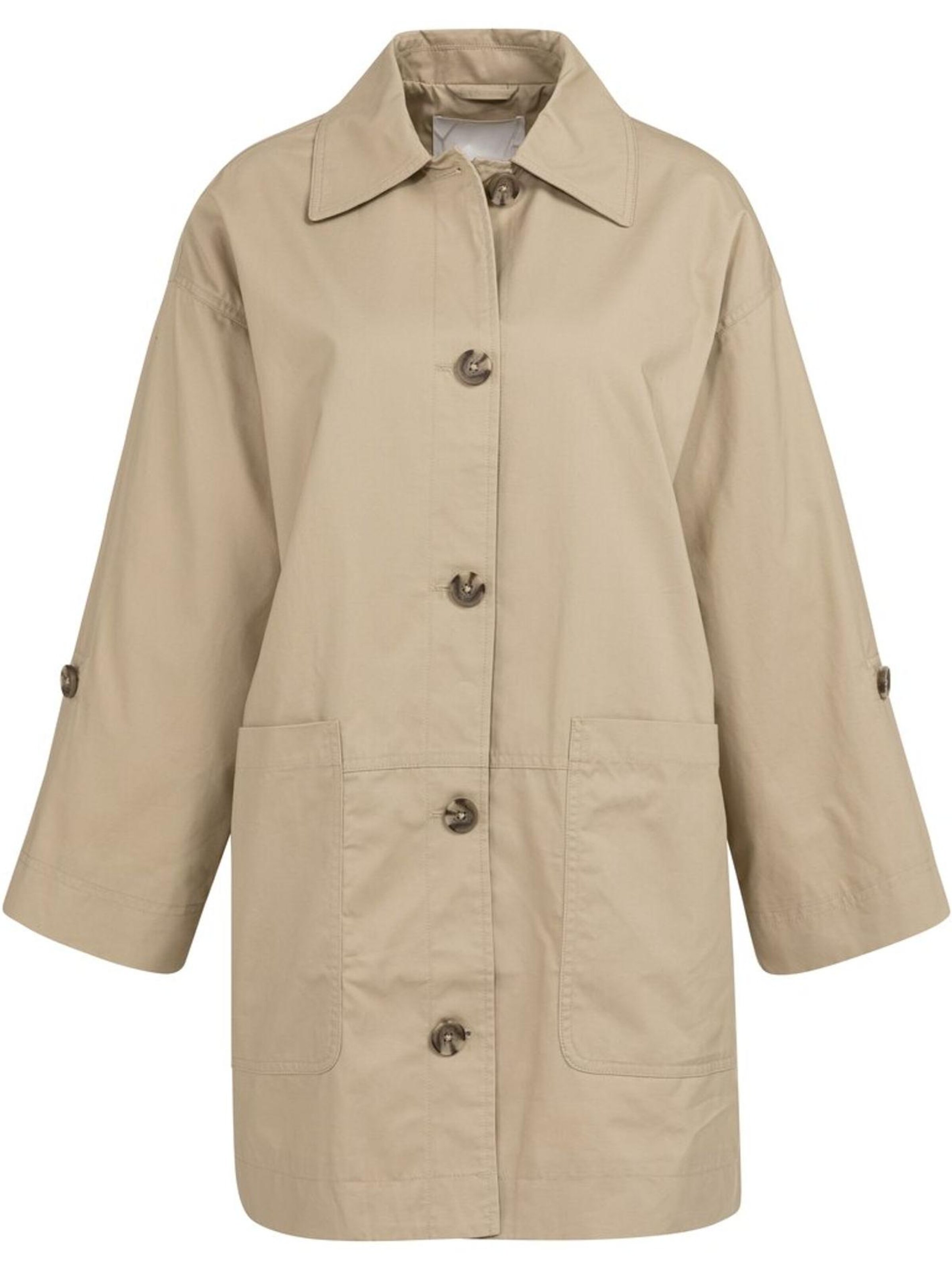 YAYA Between-Season Jacket in Beige: front