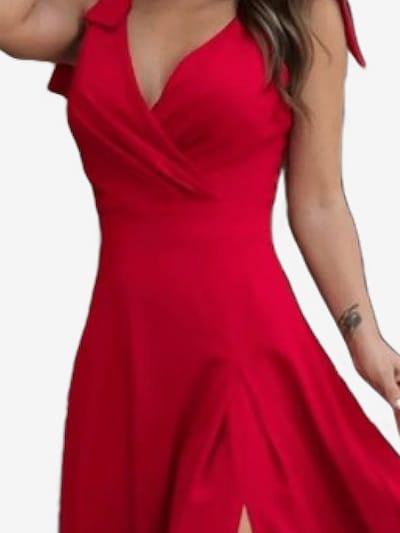 JANE's Abendkleid in blutrot, Produktansicht