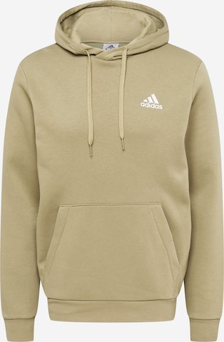 ADIDAS SPORTSWEAR Athletic Sweatshirt 'Essentials Fleece' in Green: front