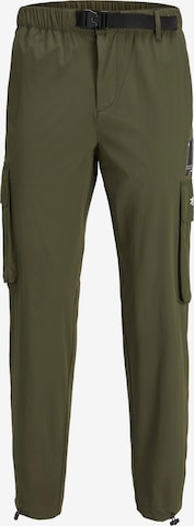 JACK & JONES Tapered Cargobroek 'Bill Cullen' in Groen: voorkant