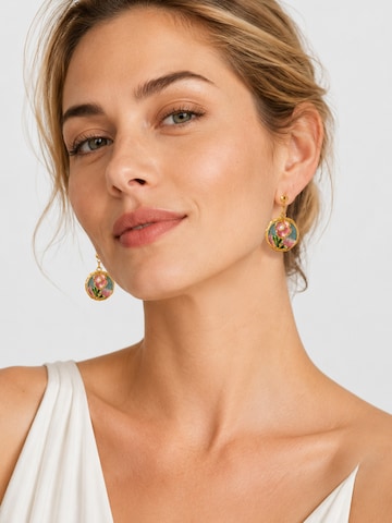 RteRme Earrings 'Orelia Enamel Bloom Earrings' in Gold
