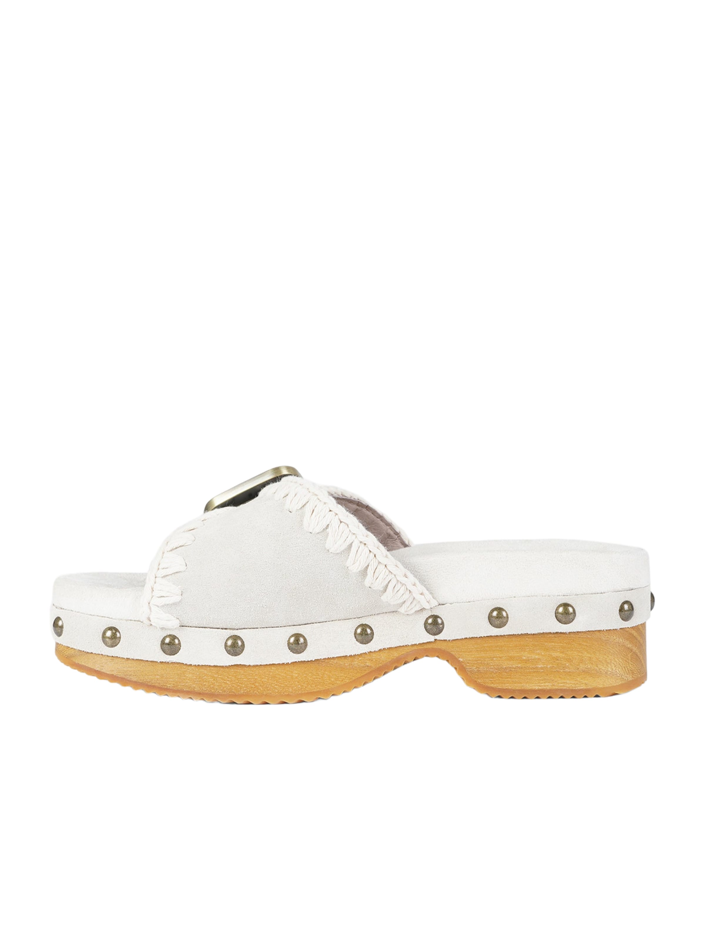 MOU Keilsandaletten in Beige: Vorderseite