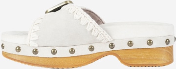 MOU Keilsandaletten in Beige: Vorderseite