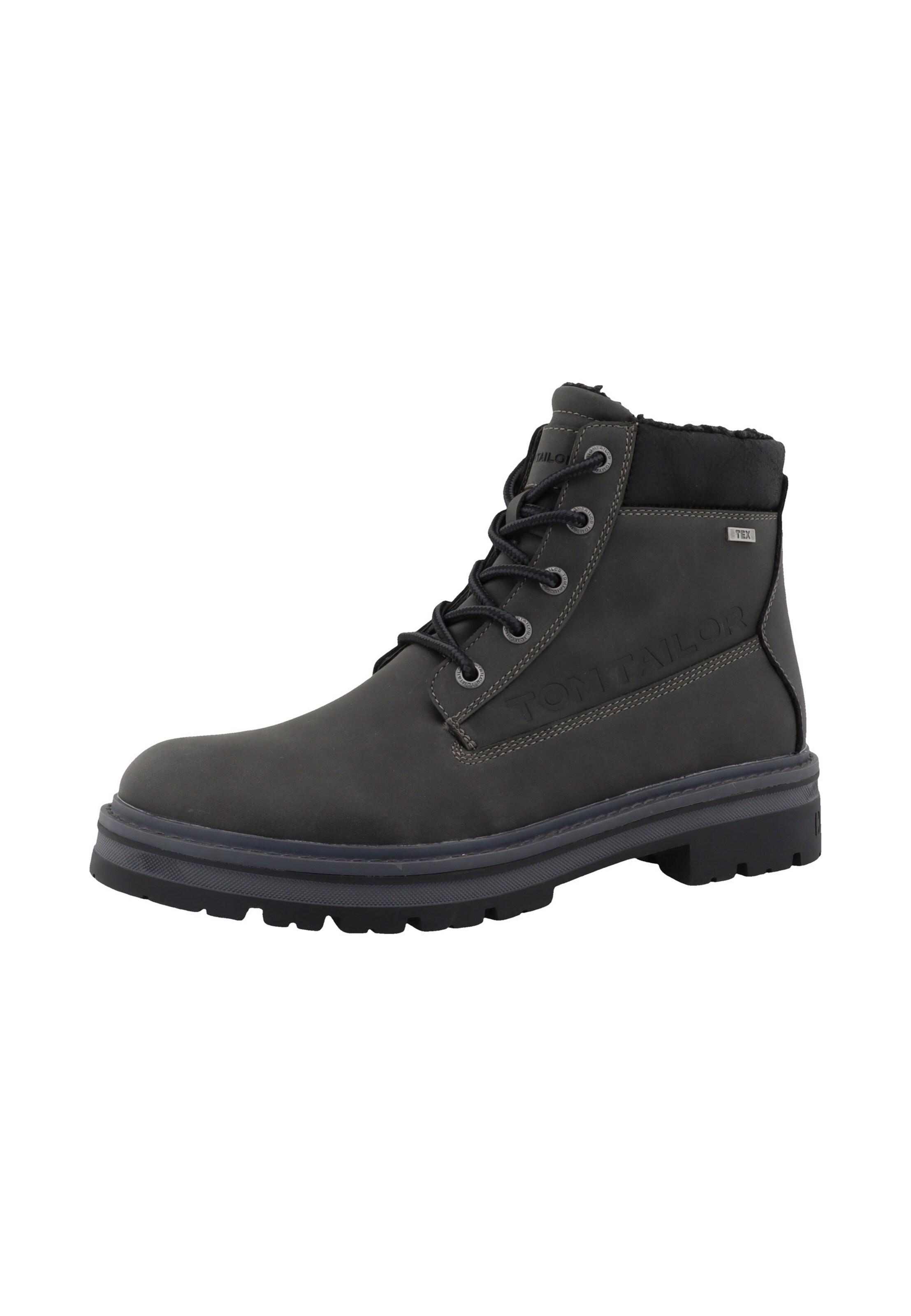 TOM TAILOR Veterboots in Grijs: voorkant