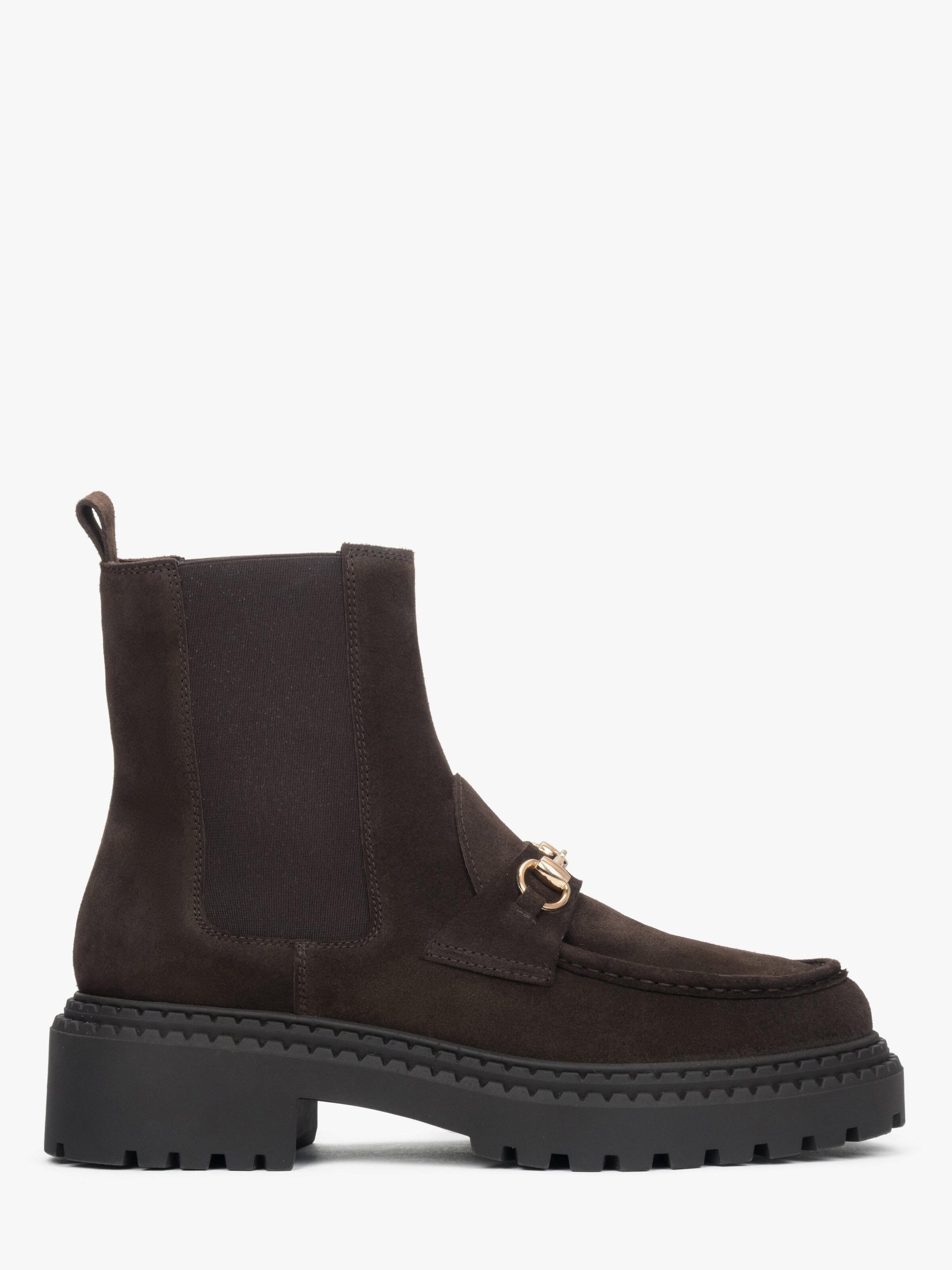Estro Chelsea Boots '09-3817' i brun: forside