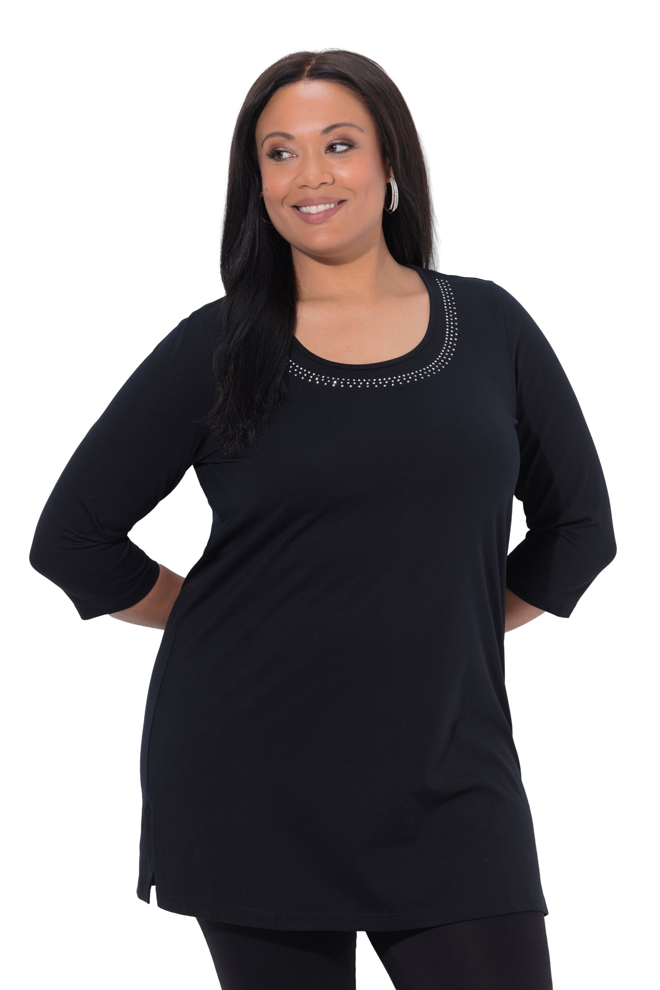Ulla Popken Shirt in Black: front