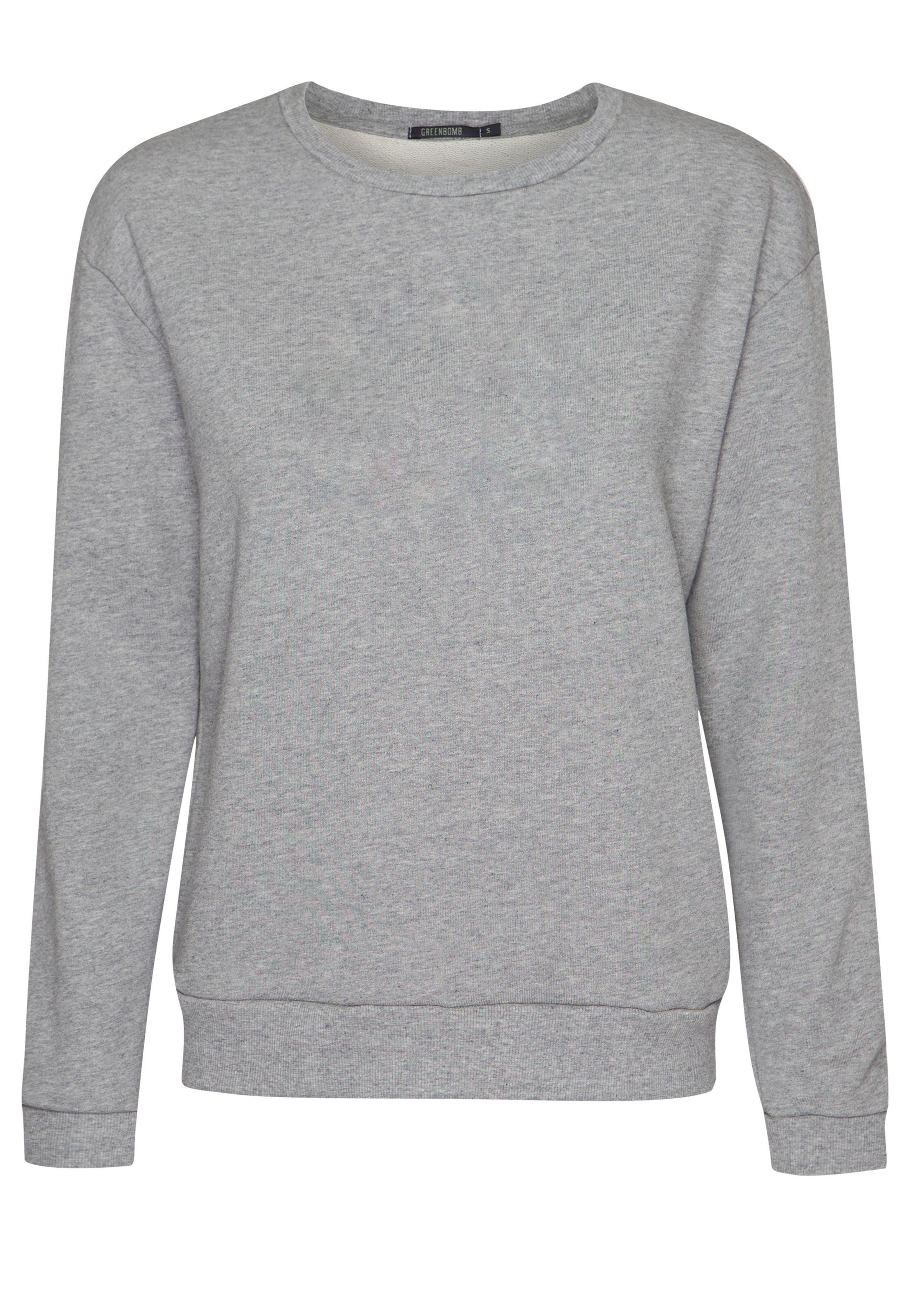 GREENBOMB Sweatshirt 'Canty' in Grau: Vorderseite