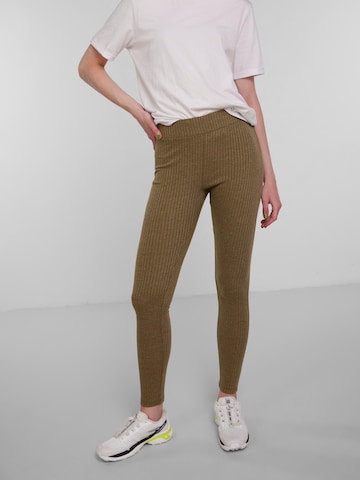 PIECES - Skinny Leggings 'Molly' en verde: frente